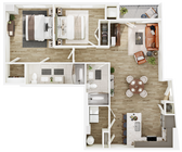 B2 ADA floor plan The Seventeen Hundred on East