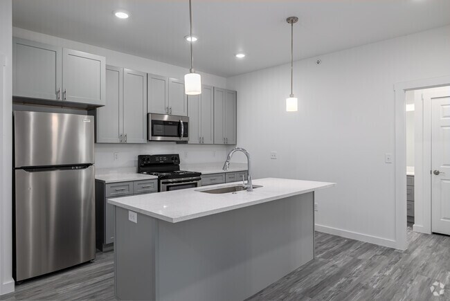 1BR, 1BA - 824SF - Kitchen - Silos on the Square