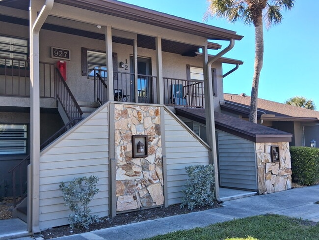 Front door and balcony