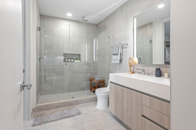 Spa bathrooms with glass showers