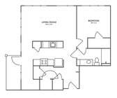 1 Bedroom, 1 Bathroom