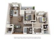 2 Bedrooms, 2 Baths, 1064 sq. ft.