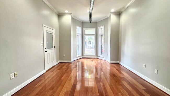 Bay window offers lots of natural light