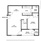 One bedroom apartment with extra storage