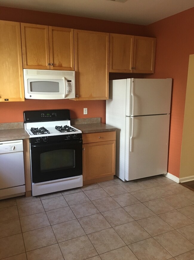 Kitchen including fridge, gas cooktop, dishwasher and microwave - 201 Dey St Unit #175