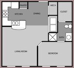 Suite H2 | 1 Bed 1 Bath | 636 sqft