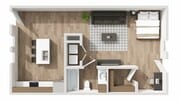 S1: Studio | 1BA | 616 SF