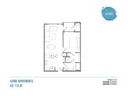 A3 1 bed, 1 bath