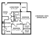 2BR/1BA