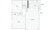 Bedford 2-Bedroom Floorplan