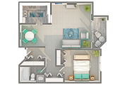 Aquila | 1-Bedroom Floorplan