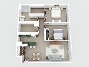2 Bed / 1 Bath Floor Plan