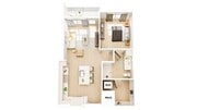3D Floorplan - Unit A3_Scheme A