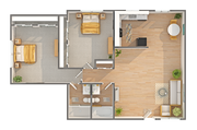 Meadow | 2-Bedroom Floorplan