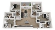4 Bedroom / 4 Bath 1,510 SF