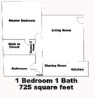 1BR/1BA