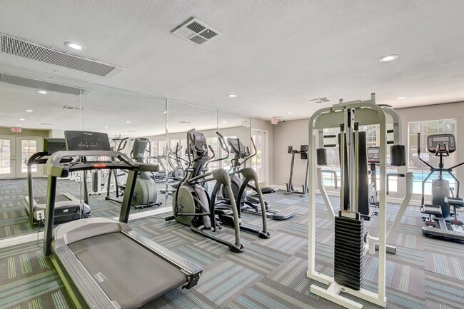 Elevate your fitness routine at Hidden Cove's state-of-the-art gym, equipped with modern machines and ample space for all your workouts. Ready to transform your lifestyle? Schedule a tour today and take the first step towards your fitness goals!