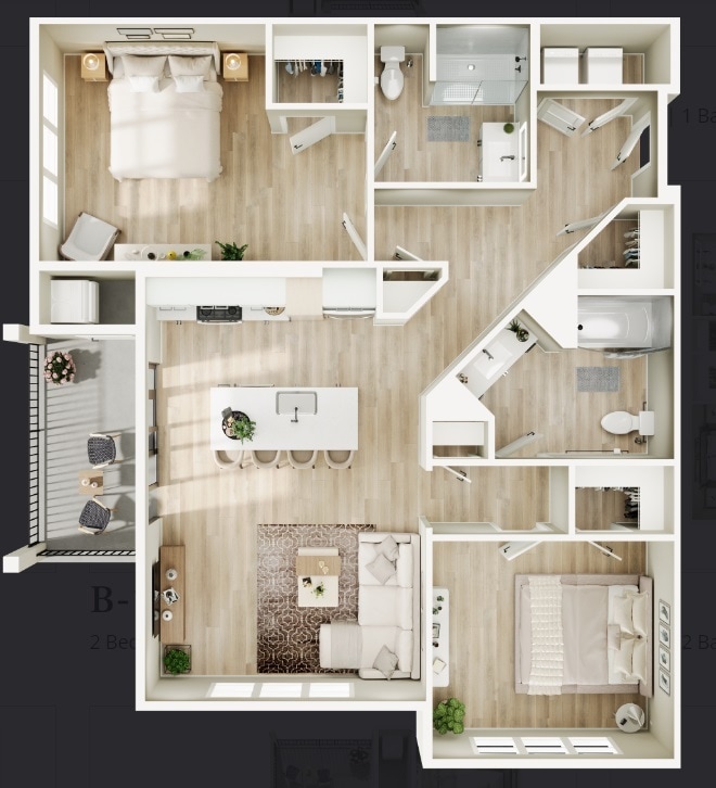 Floor Plan - Two Bedroom (B1)