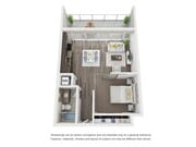Plano de planta de un dormitorio