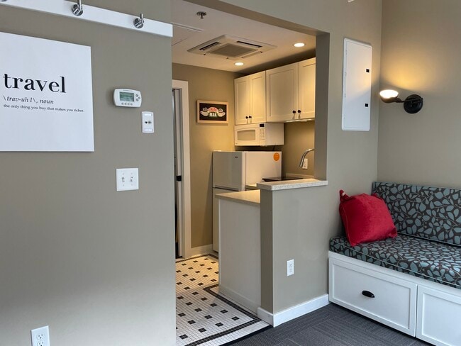 View - Living area to kitchenette - Providence Arcade