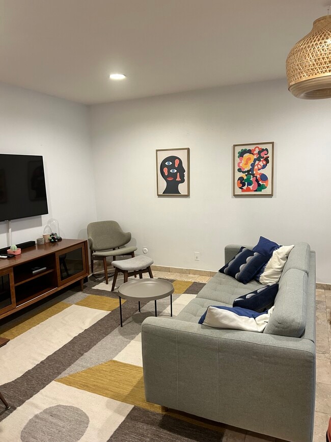 Mid Century Furnished Living Room - 5651 Sumner Way Unit 209