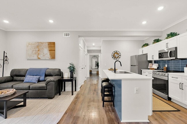 Cocina y sala de estar de Pointe Grand 2 - Pointe Grand Beaufort