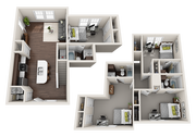 The Avenue at Norman 4 Bedroom Townhome Floor Plan