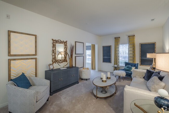 2BR, 2BA Sunroom - 1,035SF - Living Room - Boltons Landing