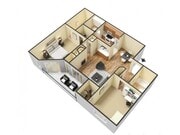 Two Bedroom with Pond View & Fireplace