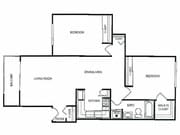 2BR/1BA