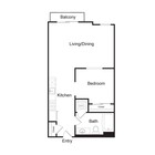 S7 | 1 bed 1 bath | 619 sq. ft.