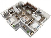 Floor plans are artist’s rendering. All dimensions are approximate. Actual product and specifications may vary in dimension or detail. Not all features are available in every apartment. Prices and availability are subject to change.