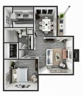 The Ash 680 sq ft