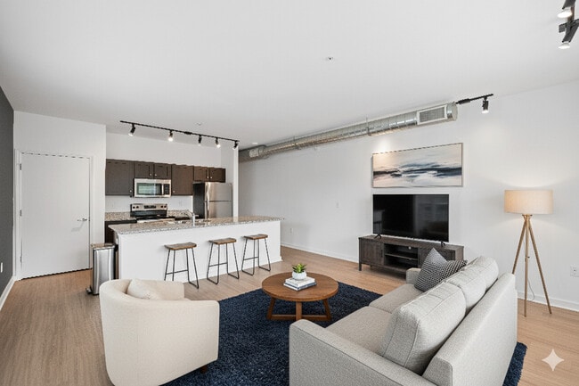 Spacious Living Room (Virtually Staged) - Art Lofts @ Overton