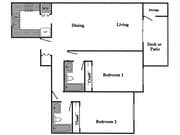 FRANKLIN 2-bdr, 2-baño