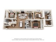 3 Bedroom Penthouse Floorplan w/ private outdoor patio