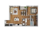 1 Bedroom | 1 Bath | 824 SF | Renovated