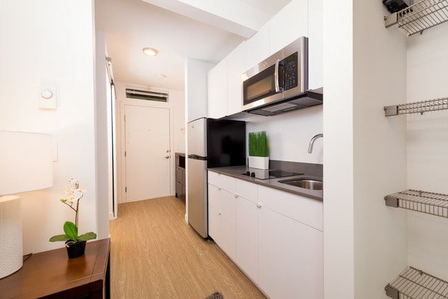 Studio Kitchen - The Redwood Apartments