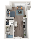 The Penn is a modern 1 Bedroom + 1 Bathroom Studio apartment within walking distance to the University of Maryland, Baltimore. This floor plan has stainless steel appliances, luxury vinyl flooring and access to all the amenities Prosper has to offer including the 24-hour fitness center, terrace...