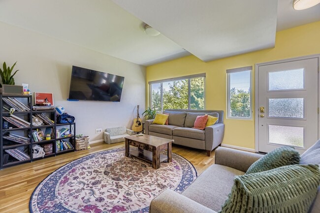 Living room from stairs - 1197 S Mariposa St