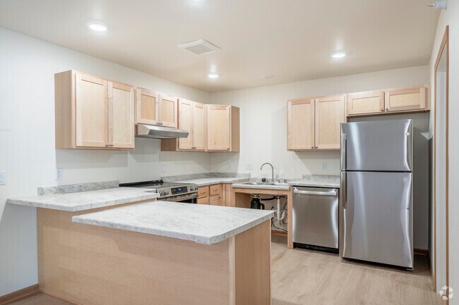 2BR, 1BA - 900SF - Kitchen - PDC Cottages Apartments