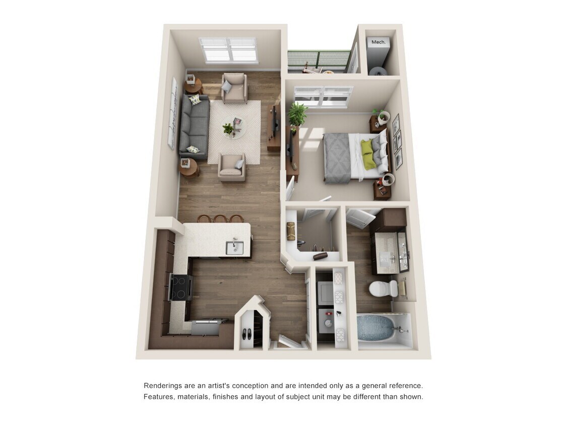 Floor Plan - A1-1x1