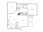 One Bedroom One Bath (880 SF)