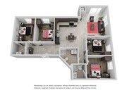 Foundry First The Collegiate 4 x 3 Floorplan