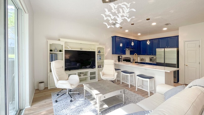 Furnished 3-Bedroom Town Home on a quiet, child-friendly street with one-car garage.