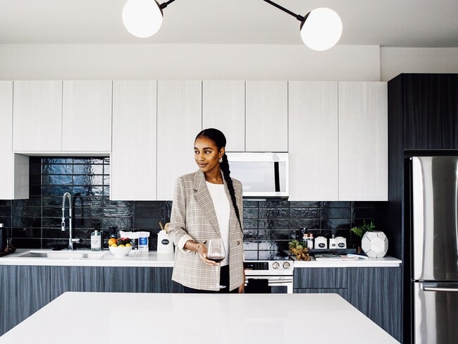 Fully-equipped kitchens with stainless-steel appliances