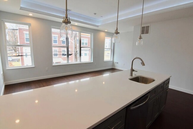 Living room and kitchen - 1337 N Franklin St Unit 2F