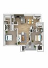 B2_2Bed_2Bath_1073 Sq Ft