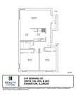 Plano de planta de 3 niveles