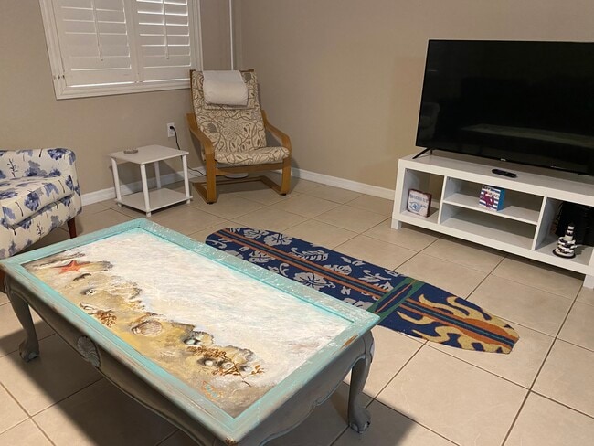 Beachy Decor- Hand painted coffee table artist Valerie Rose